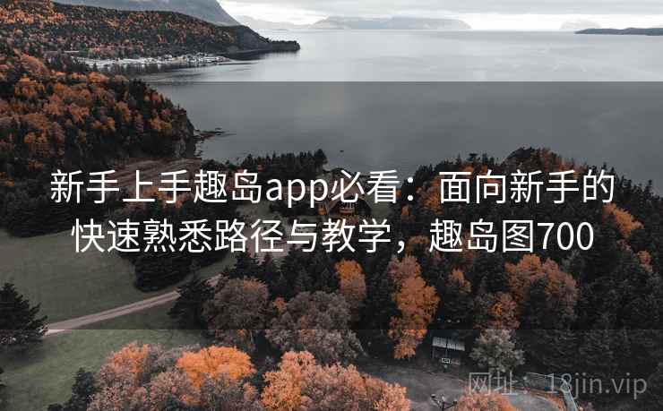 新手上手趣岛app必看：面向新手的快速熟悉路径与教学，趣岛图700