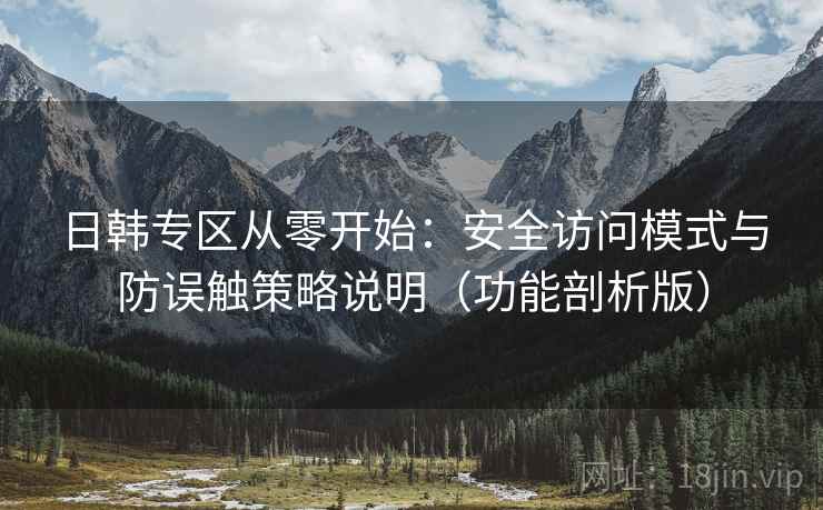 日韩专区从零开始：安全访问模式与防误触策略说明（功能剖析版）