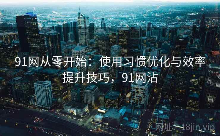91网从零开始：使用习惯优化与效率提升技巧，91网沾