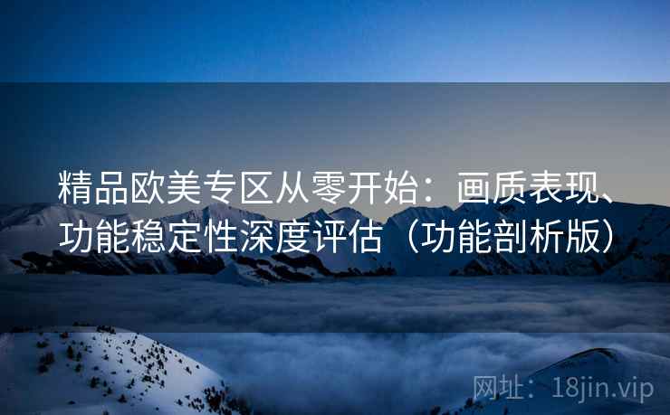 精品欧美专区从零开始：画质表现、功能稳定性深度评估（功能剖析版）