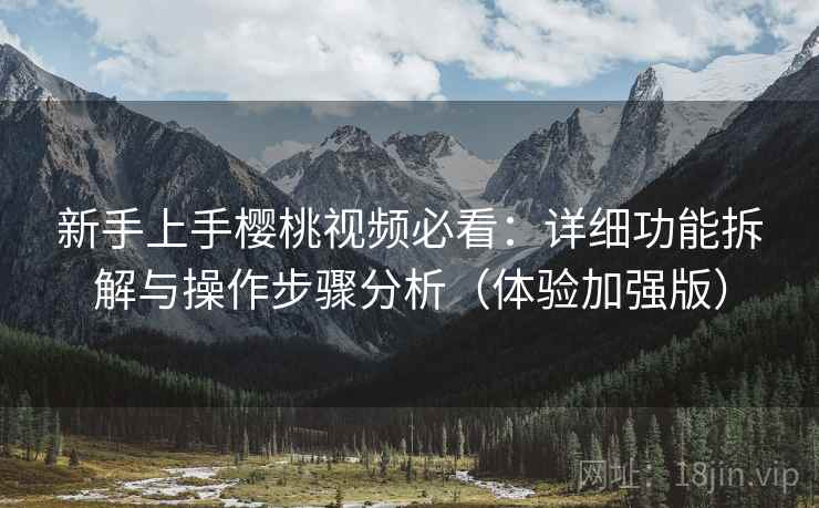 新手上手樱桃视频必看：详细功能拆解与操作步骤分析（体验加强版）