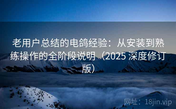 老用户总结的电鸽经验：从安装到熟练操作的全阶段说明（2025 深度修订版）