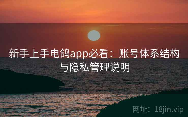 新手上手电鸽app必看：账号体系结构与隐私管理说明