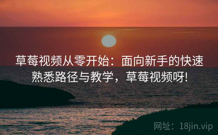 草莓视频从零开始：面向新手的快速熟悉路径与教学，草莓视频呀!
