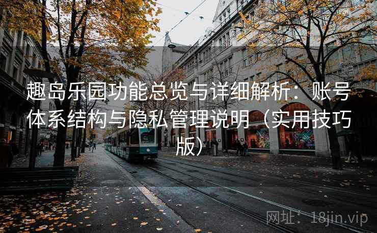 趣岛乐园功能总览与详细解析：账号体系结构与隐私管理说明（实用技巧版）