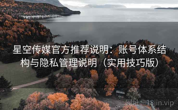 星空传媒官方推荐说明：账号体系结构与隐私管理说明（实用技巧版）